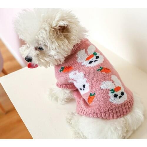 Pet Dog Cat Warm Sweater Clothing Winter Knitted Puppy Clothes Chihuahua Dogs Teddy Bichon Vest Jumper Clothes