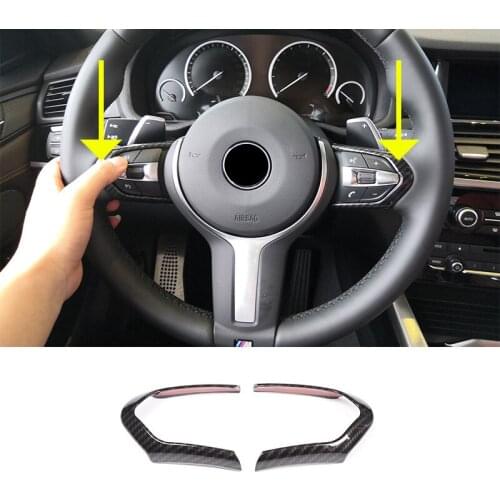 Carbon Fiber For Bmw F20 F22 F21 F30 F32 F33 F36 F06 F12 F13 X5 F15 X6 F16 M-sport Abs Chromsteering Wheel Decoration Frame Trim