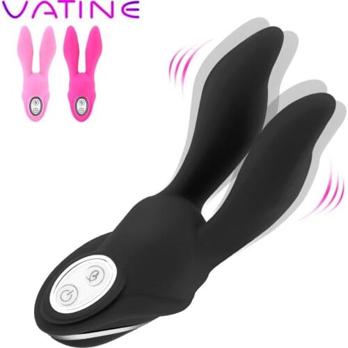 VATINE 7 Frequency Rabbit Dildo Vibrator G Spot Clitoral Stimulator Vagina Massage Erotic Sex Toys For Women Silicone