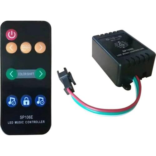 WS2812b Controller SP106E Music Led ControIIer 9keys ControI WS2811/WS2812B/SK6812/Module Magic Tape DigitaI ColorfuI DC5V-12V