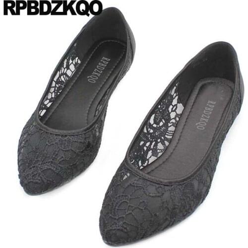 Flats plus size large ladies chinese slip on women breathable latest mesh cheap shoes china designer pointed toe summer blue