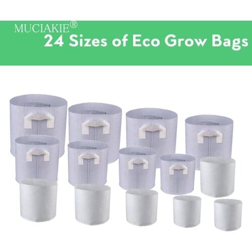 MUCIAKIE 2-10 PCS 24 Types Of Non-woven Planting Bags Flowerpot Planting Convenient Mobile Grow Bags Nursing Growing Pouch
