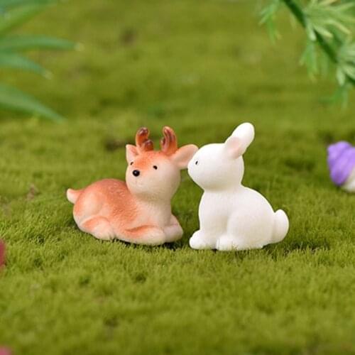 2020 Christmas miniature Fox duck fairy mini garden home decoration accessories miniatures decor animal bonsai resin figurines