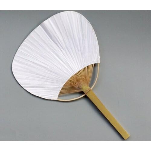 30 pcs/lot wedding White Paddle Fan for wedding decoration