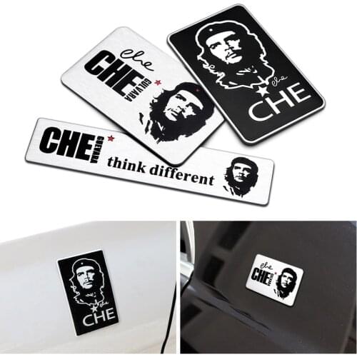 3D Aluminum CHE GULVARA Car Badge Fender Body Decoration Tail Trunk Decal for Peugeot Audi Dodge Fiat Renault Skoda Volkswagen