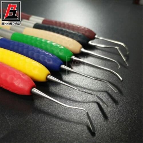 7 pcs with box Silicon coated plastic composite instruments for aesthetic resin preparation scaler