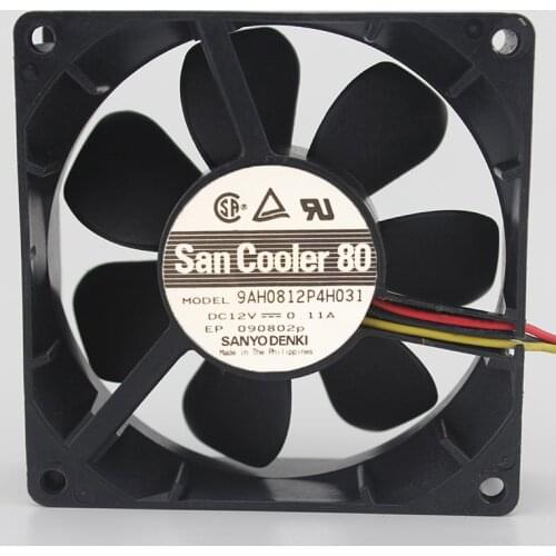 Brand new original 9AH0812P4H031 8CM 8025 12V0.11A 4-pin PWM silent fan
