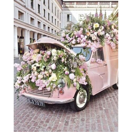 JMINE Div 5D Flower Pink Car Street Full Diamond Painting cross stitch kits art High Quality wedding 3D paint by diamonds