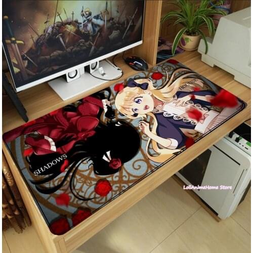 Anime SHADOWS HOUSE Emilyko Large Mouse Pad Thicken Laptop PC Gaming Mice Mat Desk Keyboard Mat Anti-Slip Game Playmat Cosplay
