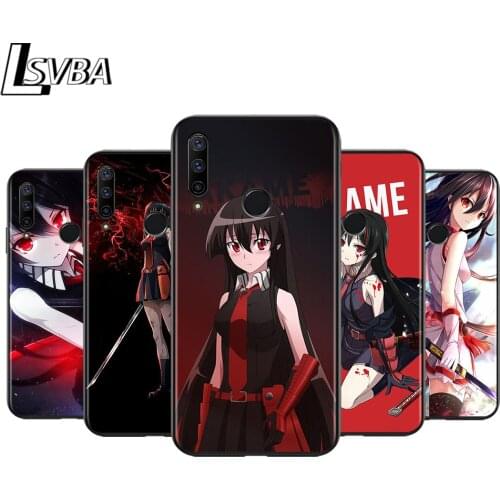Anti-Fall Soft Black Cover Akame Ga Kill Anime cartoon For Huawei Honor 30 20 10 9X 9 Lite Pro V20 20S 9S 9A 9C 9N Phone Case