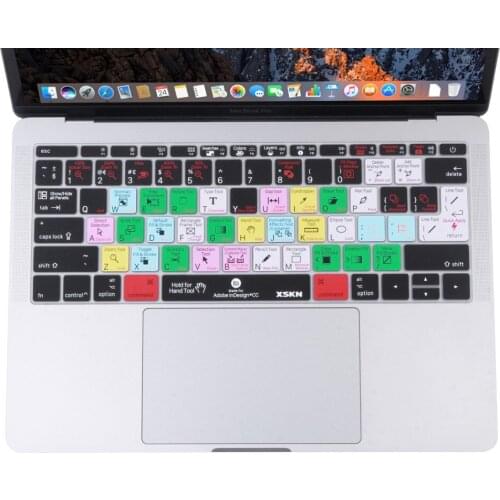 XSKN Smart Skin, for Adobe Indesign Shortcut Keyboard Cover Quick Learning Silicone Skin for Macbook 12 inch A1534, US EU Layout