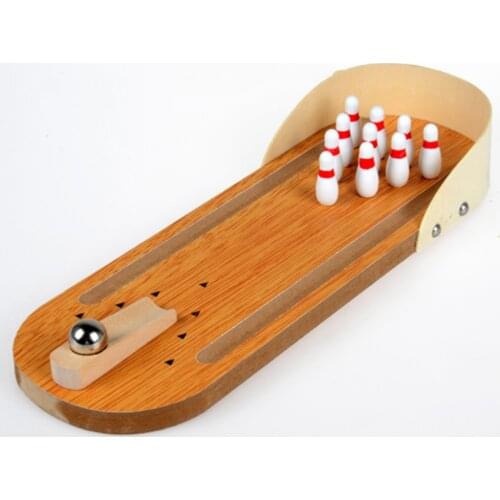 Child Toys Wooden Mini Desktop Bowling Game Toy Set Fun Indoor Parent-Child Interactive Table Game Bowling Developmental Toy