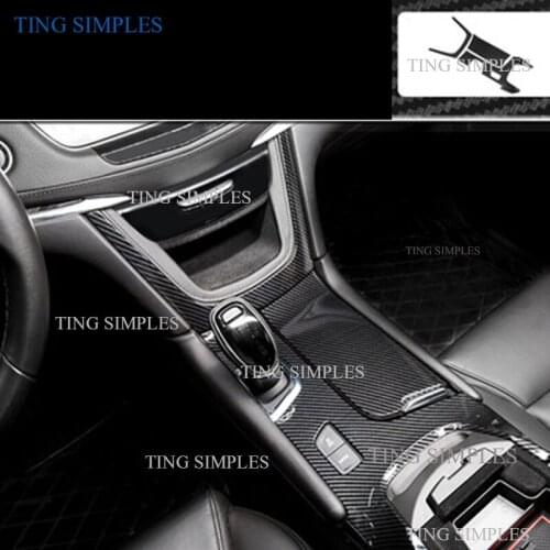 For Cadillac XT6 2020 2021 ABS Matte/carbon fiber Gear Shift Panel Moulding cover Trim Car Styling Interior Accessories