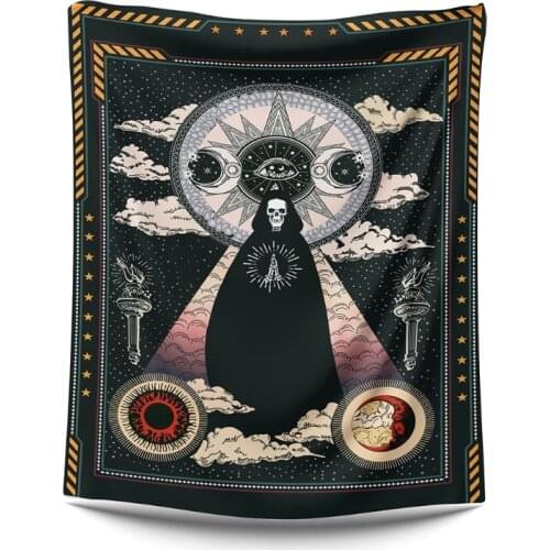 Skull Tapestry The Kissing Lovers Tapestry Wall Hanging Human Skeleton Background Carpet for Dorm Room Wholesales