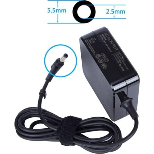 HKOWKKER DC Connector Size 5.5x2.5mm 19V 3.42A AC Adapter Charger Power Cord For Asus EU Standard AC/DC 100-240V 50-60Hz