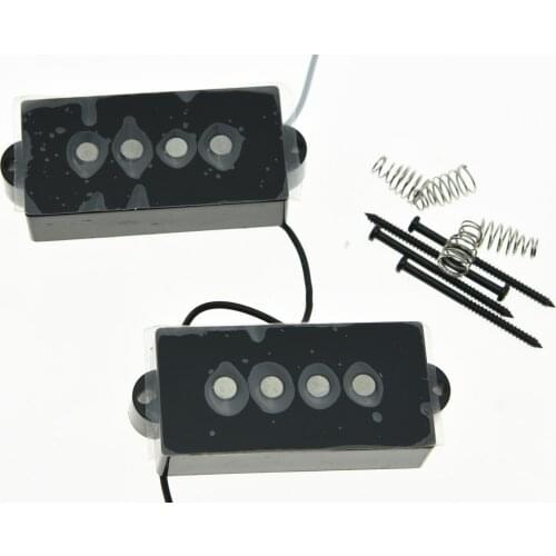 KAISH Black 4 String Precision Bass Vintage Sound Pickup Alnico 5 P Bass Pickups Set