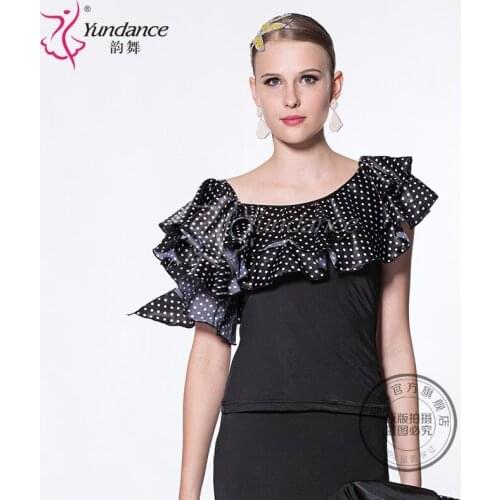 Customized Lady Latin Dancing Shirt Modern Dance Costume Waltz Valse Tango Galop Fox Trot Social Dance Suit B-2692