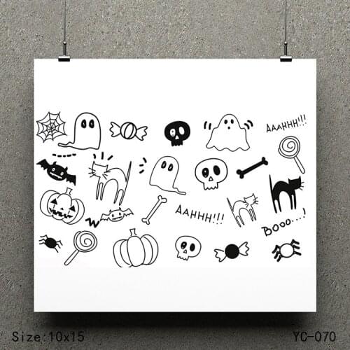 ZhuoAng Little ghost model Clear Stamps For DIY Scrapbooking/Card Making Decorative Silicon Stamp Crafts