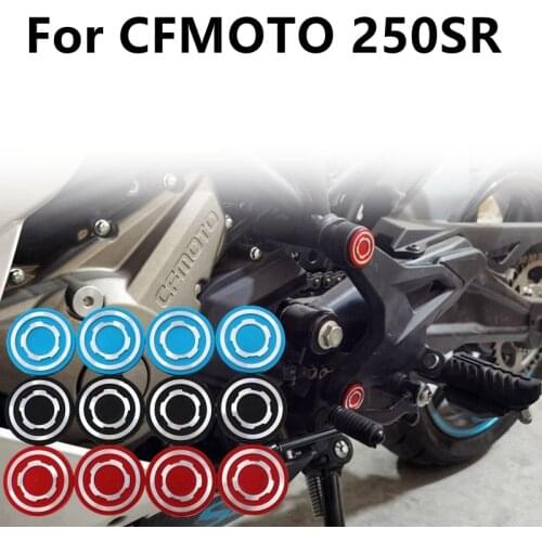 Motorcycle Fairing Screws CNC Aluminum Frame Hole Cap Cover 4pcs/set For CFMOTO CF MOTO 250SR