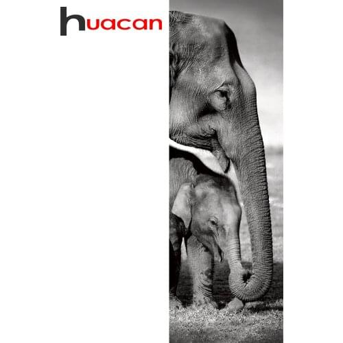 Huacan 5D DIY Diamond Painting Mosaic Cross Stitch Elephant Needlework Full Diamond Embroidery Animal Home Decor