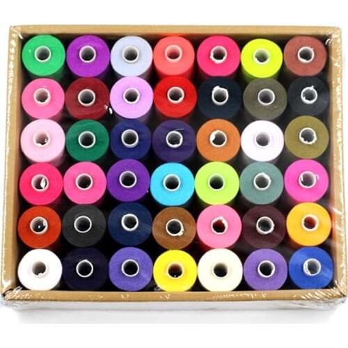 Household DIY Color Thread Sewing Machine Set 42 Spool Hand Sewing Set 1000 Yards Polyester 402 Sewing Thread