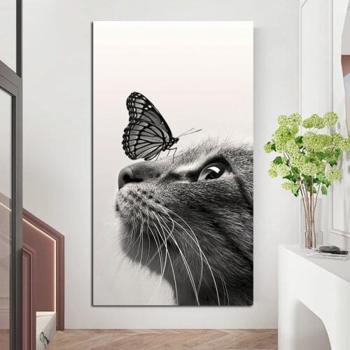 Cat Wall Art Canvas Painting Nordic Posters And Prints Wall Pictures Posters Decoration Salon Canvas Pints No Frame