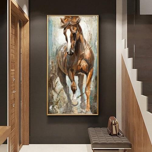 Wall Art Decoration Canvas Paintings Abstract Horse Posters Print Canvas Art Animal Pictures for Living Room Cuadros Home Decor