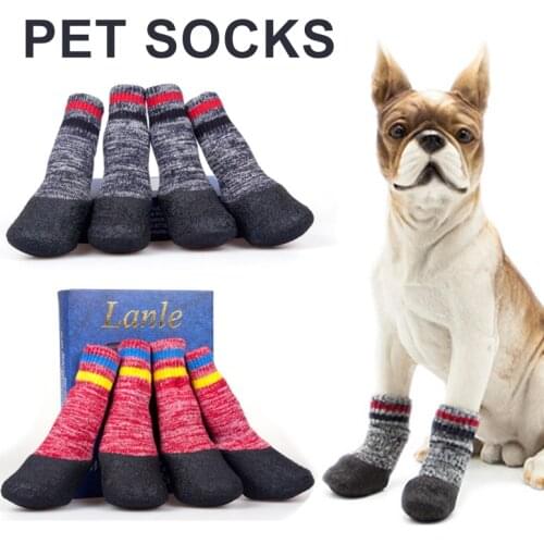 Non-slip Pet Dog Shoes Boots Waterproof Rubber Fixed Dogs Socks Pets Rain Snow Socks Footwear Feet Cover For Medium Big Dogs