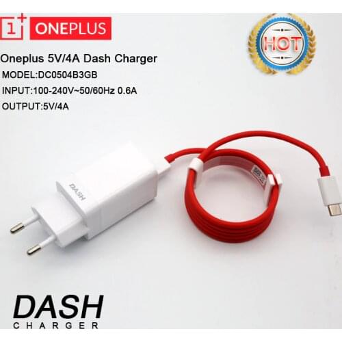 EU Originals ONEPLUS 6T Dash Charger 5V / 4A Fast Charging 1m USB 1.5m Typec Wall Power Adapter Cable For One Plus 6t 5T 5 3T 3