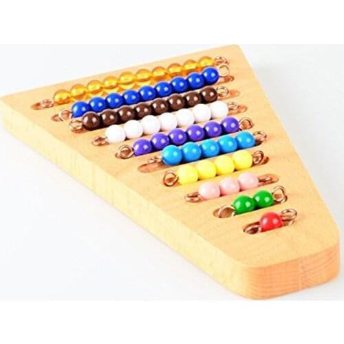 Genuine Bead Stair Montessori Math Manipulatives Kindergarten Color Beads Stair And Arranging Rack