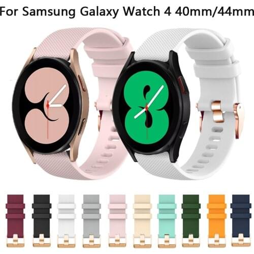 New 20mm Smart Strap For Samsung Galaxy Watch 4 40mm 44mm classic 42mm 46mm Bands Wrist Silicone Smartband Bracelet Replacement