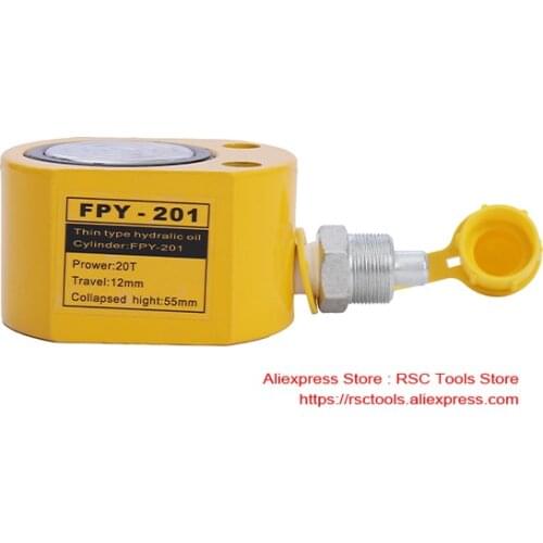 Super Thin Type Hydraulic Cylinder FPY-201 Hydraulic Jack with Tonnage of 20T, Work Travel of 12mm Without Pump