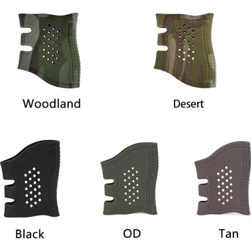 Tactical Pistol Rubber Grip Sleeve Glove Protect Cover Anti-Slip Airsoft Glock 17 19 Handguns Sleeve Holster Hunting Accessories