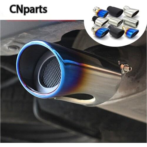 Universal Automobiles Exhaust Muffler Tip Stainless Steel Pipe Chrome Trim Modified Car Rear Tail Throat Liner Accessories