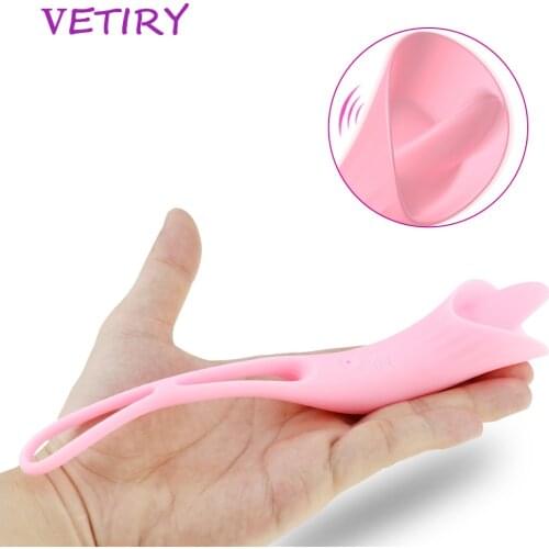 VETIRY Tongue Licking Vibrator Oral G-spot Clitoris Massager Adult Stimulator Sex Toys for Women Silicone Female Sex Product