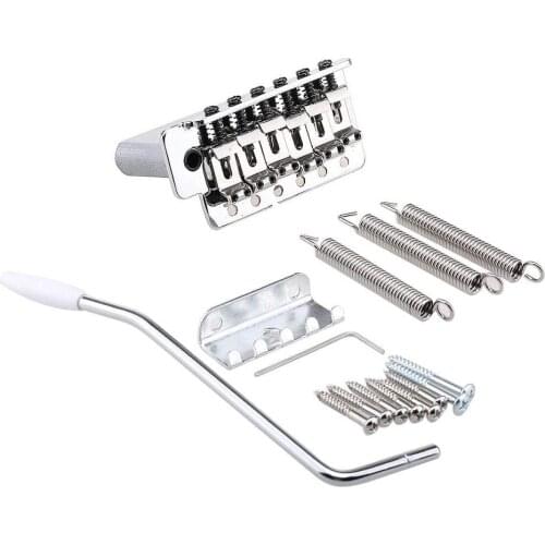 Wilkinson 52.5mm (2-1/16 inch) Vintage Style Full Block ST Guitar Tremolo Bridge Pop-In Arm 6 Screws for Squier/Mexico Fender St