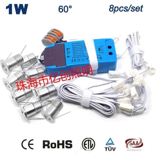 Foreign trade export 8 a group led1W ceiling light dimming cabinet wine cabinet showcase spotlights spot