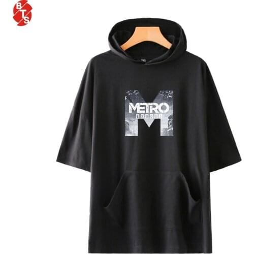 Metro Exodus Fashion Printed Hooded T-shirts Women/Men Summer Short Sleeve Tshirt 2019 Hot Sale Casual Streetwear T Shirts