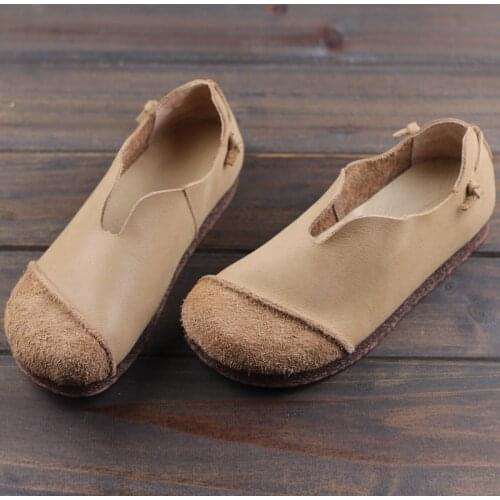 Womens Shoes Flat Slip on Ballet Flats 100% Genuine Leather Ladies Ballerina Shoes Summer Women Flats 2020 Female Footwear