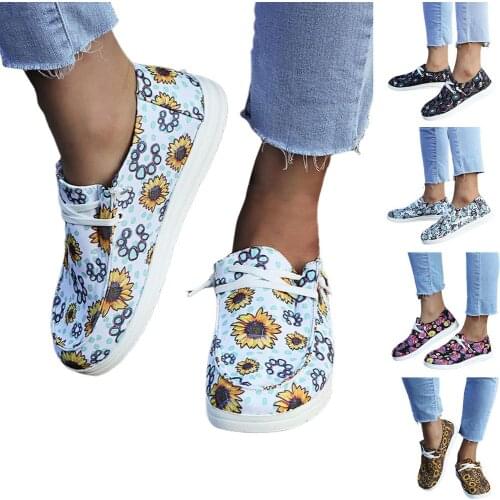 Womens casual flat shoes spring and autumn flat loafers womens shoes slippery round denim flat bottom outdoor casual trousers