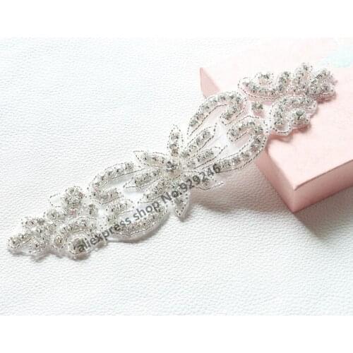 10pcs long brical crystal trimmings clear white rhinestone bridal applique hotfix for garment dress boots sewing accessory