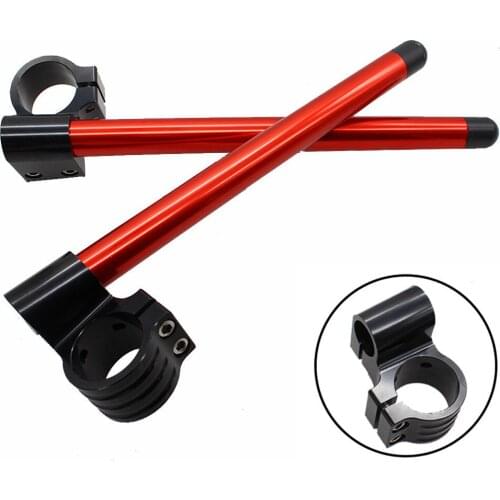 53mm Motorcycle CNC clip on clip ons Adjustable Separate handle bars Fork handlebar