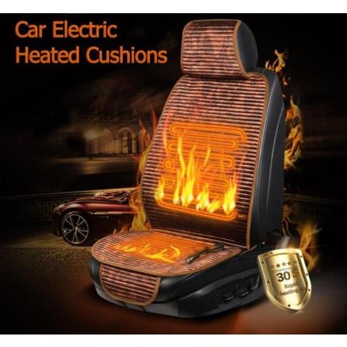 VODOOL 12V Car Electric Heated Cushions Auto Seat Cover Heating Pad Winter Thermal Warmer Heated Pads Car Heating Seat Covers