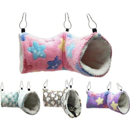 Squirrel Rat Swing Nest Cages Small Animal Hanging Cave Hedgehog Soft Warm Tunnel Cavia Guinea Pig Bed Hamster Hammock