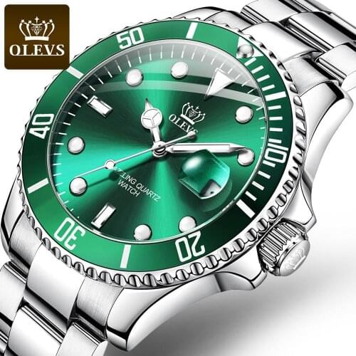 OLEVS Luxury Business Mens Watch Non-mechanical Fashion Sports Quartz Clock Luminous Waterproof Mens Watch Montre Homme 2020