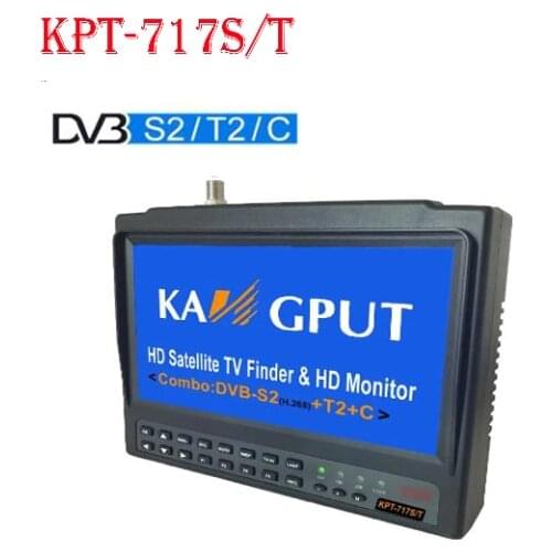 KPT-717S/T DVB-S/S2/T2/C Satfinder Full HD Digital Satellite TV Receiver Finder Meter MPEG-4 Modulator Sat Finder VS KPT-716TS