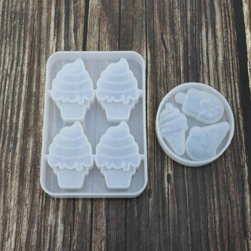DIY Ice Cream Popsicle Decor Silicone Mold Jewelry Fillings Pendant Accessory Charms Handmade Epoxy Resin Baked Mould Craft