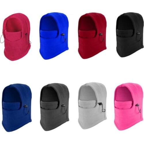 Fleece Balaclava Hat Hooded Neck Warmer Winter Sports Face Mask For Men Ski Bike Motorcycle Helmet Masked Cap