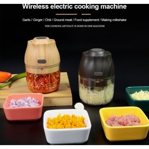 Garlic Chopper Wireless Electric Mini Garlic Chopper for Onion Nut Ginger Vegetable Pepper Spice Meat Baby Food