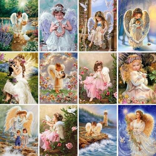 5D DIY Full Square/Round Diamond Painting Beautiful Girl Angel Picture Diamond Embroidery Rhinestone Mosaic Home Decoration Gift